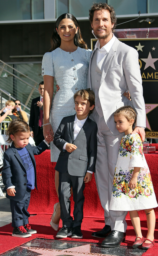Matthew McConaughey, Camila Alves, Family, Hollywood Walk of Fame